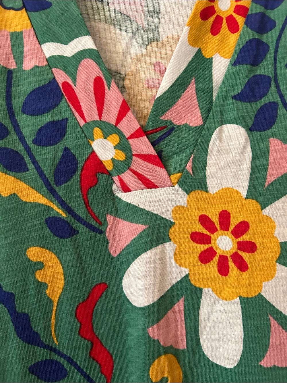 Green Floral Wrap Dress with Belt - Picture 4 of 10